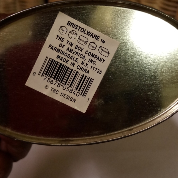 Vintage Bristolware Spaghetti Tin Metal Can Gift or Storage - Picture 4 of 8